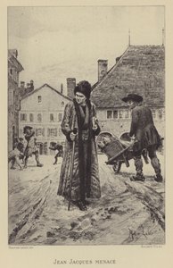 Jean-Jacques Rousseau Amenazado en la Calle de Maurice Leloir