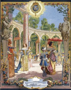 El rey Luis XIV conocido como El Rey Sol (Rey Sol o Luis el Grande)