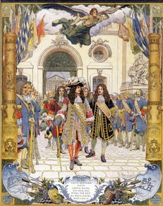 Luis XIV, conocido como el Rey Sol de Maurice Leloir