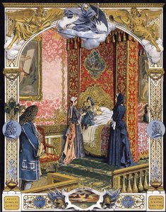Presentado por su ama de llaves, Madame de Ventadour (Charlotte de la Mothe Houdancourt) de Maurice Leloir