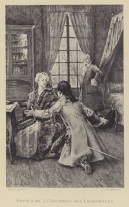 Regreso de Jean-Jacques Rousseau a Les Charmettes de Maurice Leloir