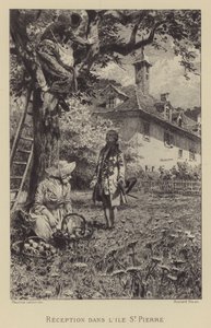 Recepción de Rousseau en Ile St Pierre de Maurice Leloir