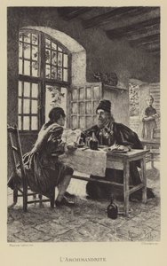 El archimandrita (grabado) de Maurice Leloir