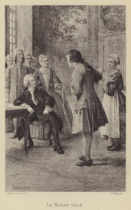 La cinta robada (grabado) de Maurice Leloir