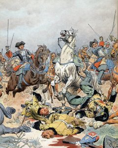 Guerra de Sucesión Española: la última carga de la caballería francesa en la Batalla de Malplaquet (Bélgica) el 11 de septiembre de Maurice Leloir