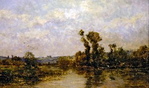 Petit bras de la Seine a Etiolles de Maurice Levis