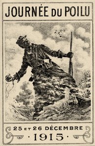 Cartel de propaganda francesa de la Primera Guerra Mundial "Journée du Poilu". 25 y 26 de diciembre de 1915 de Maurice Louis Henri Neumont