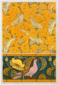 Diseños para papel tapiz y vidrieras, pub. 1897 de Maurice Pillard Verneuil