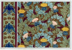 Diseños para bordes de papel tapiz y tela impresa, pub. 1897 de Maurice Pillard Verneuil