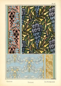 La Glicina (litografía en color) de Maurice Pillard Verneuil