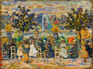 En los jardines de Luxemburgo de Maurice Prendergast