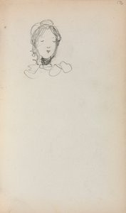 Cuaderno de bocetos italiano: Cabeza de niña (página 176) de Maurice Prendergast