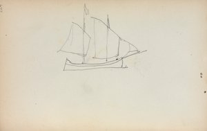 Cuaderno de bocetos italiano: Velero (página 224) de Maurice Prendergast