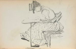 Cuaderno de bocetos italiano: Mujer sentada (página 107) de Maurice Prendergast