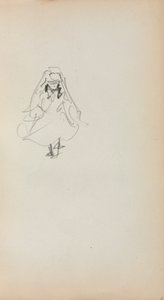Cuaderno de bocetos italiano: Chica de pie (página 257) de Maurice Prendergast