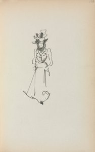 Cuaderno de bocetos italiano: Mujer de pie ( página 118) de Maurice Prendergast