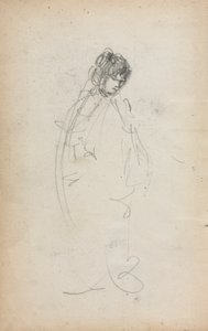Cuaderno de bocetos italiano:  Mujer de pie (página 1) de Maurice Prendergast