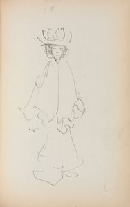 Cuaderno de bocetos italiano: Mujer de pie (página 147) de Maurice Prendergast