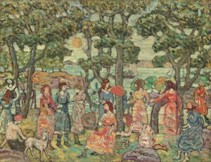 Paisaje con figuras de Maurice Prendergast