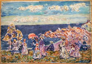 En la playa de Maurice Prendergast