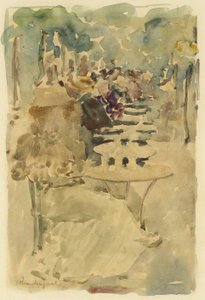 Café al aire libre de Maurice Prendergast