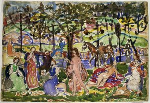 Escena del parque de Maurice Prendergast
