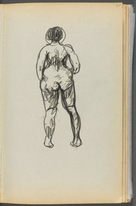 Sketchbook- The Granite Shore Hotel, Rockport, página 031: Desnudo femenino visto desde atrás