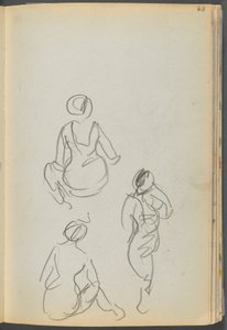 Libro de bocetos- The Granite Shore Hotel, Rockport, página 063: Bañistas de Maurice Prendergast