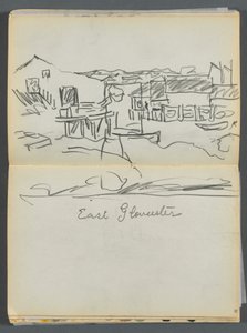 Sketchbook- The Granite Shore Hotel, Rockport, página 080 y 81: "East Gloucester" de Maurice Prendergast