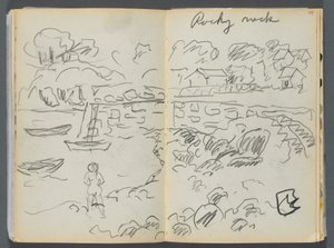 Sketchbook- The Granite Shore Hotel, Rockport, página 088 y 89: "Rocky Neck" de Maurice Prendergast