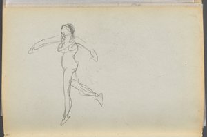 Libro de bocetos- The Granite Shore Hotel, Rockport, página 170: Desnudo femenino de Maurice Prendergast