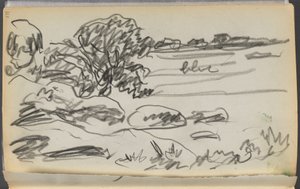 Libro de bocetos- The Granite Shore Hotel, Rockport, página 171: Paisaje de Maurice Prendergast