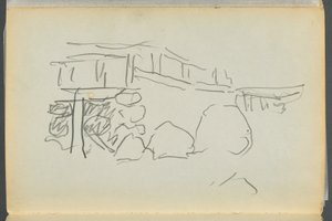 Libro de bocetos- The Granite Shore Hotel, Rockport, página 178: Valla de Maurice Prendergast