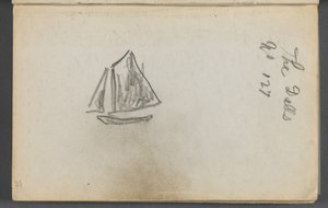 Cuaderno de bocetos, The Dells, N° 127, página 001:Velero "The Dells" de Maurice Prendergast