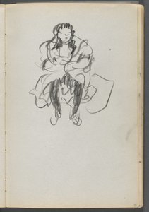 Cuaderno de bocetos, The Dells, N° 127, página 071: Figura sentada de Maurice Prendergast