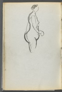 Sketchbook, The Dells, N° 127, página 092: Desnudo de perfil de Maurice Prendergast