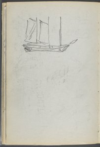 Cuaderno de bocetos, The Dells, N° 127, página 106: Velero de Maurice Prendergast