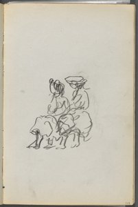 Cuaderno de bocetos, The Dells, N° 127, página 119: Dos figuras sentadas de Maurice Prendergast