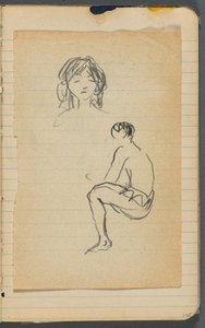 Cuaderno de bocetos, shet suelto entre pgs. 144  145 de Maurice Prendergast
