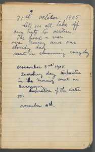 Cuaderno de bocetos, página 005: Notas de Maurice Prendergast