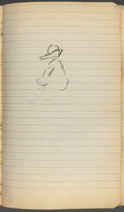Cuaderno de bocetos, página 068: Figura de Maurice Prendergast