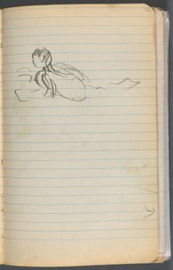 Cuaderno de bocetos, página 072: Figura nadando de Maurice Prendergast