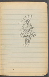 Cuaderno de bocetos, página 123: Figura femenina de Maurice Prendergast