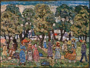 Bajo los árboles de Maurice Prendergast
