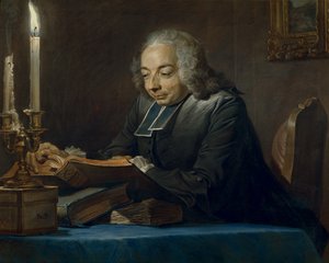 Abate Jean-Jacques Huber, 1742 de Maurice Quentin de La Tour