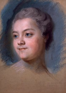 Retrato de Mademoiselle de Chastagner de Lagrange, por Maurice-Quentin de la Tour (1704-1788) de Maurice Quentin de La Tour