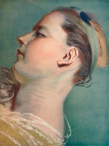 Tête Penchée, c1752 de Maurice Quentin de La Tour
