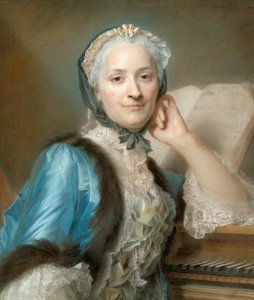 Retrato de Madame Anne-Jeanne Cassanéa de Mondonville, de soltera Boucon (1708-1780) de Maurice Quentin de Latour