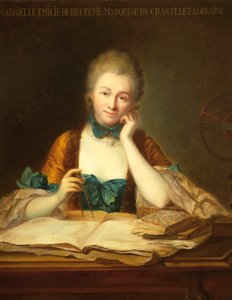 Retrato de Gabrielle Emilie Le Tonnelier de Breteuil, marquesa de Chatelet (París de Maurice Quentin de La Tour
