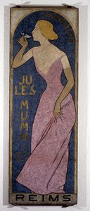 Cartel publicitario para champán Mumm, por Realier-Dumas